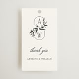 "Vining" - Wedding Favor Tags in Chantilly by Jessica Williams - Front
