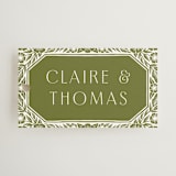 "Inlay Frame" - Wedding Favor Tags in Avocado by Katharine Watson - Front