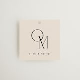 "Modern Corner" - Wedding Favor Tags in Linen by Kelly Schmidt - Front
