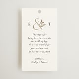 "Wildflower" - Wedding Favor Tags in Cotton by Jennifer Postorino - Front