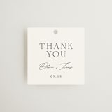 "Brushed Edge" - Wedding Favor Tags in Silk by Kelly Schmidt - Front