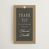 "Hillside" - Wedding Favor Tags in Graphite by Everett Paper Goods - Front