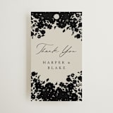 "Bouquet Toss" - Wedding Favor Tags in Smoke by Robert and Stella - Front