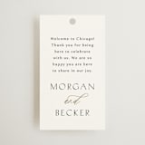 "Postcard" - Wedding Favor Tags in Snow by Kaydi Bishop - Front