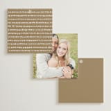 "Monogram in Leaves" - Wedding Favor Tags in Pearl by Leah Bisch - Back of Card Options