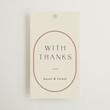 "Walnut" - Wedding Favor Tags in Linen by Blustery August - Front