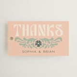 "Nouveau Frame" - Wedding Favor Tags in Sage by GeekInk Design - Front