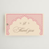 "Mandapam" - Wedding Favor Tags in Carnation by Creo Study - Front
