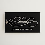 "Black Tie Affair" - Wedding Favor Tags in Onyx by Hooray Creative - Front