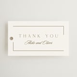 "The Gallery" - Wedding Favor Tags in Quartz by Kristie Kern - Front