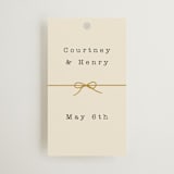 "Bow Tie" - Wedding Favor Tags in Ivory by Baumbirdy - Front