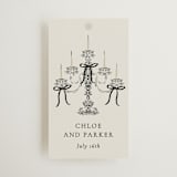 "Hand Illustrated Whimsical Chandelier" - Wedding Favor Tags in Noir by Jackie Crawford - Front