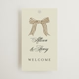 "All Tied Up" - Wedding Favor Tags in Champagne by Chris Griffith - Front