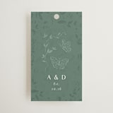 "Southern Romance" - Wedding Favor Tags in Eucalyptus by Simona Camp - Front