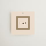 "Framed Photo" - Wedding Favor Tags in Latte by Stacy Maalouf - Front