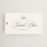 "Here With You" - Wedding Favor Tags in Classic Bride by Design Lotus - Front