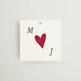 "Amore" - Wedding Favor Tags in Snow by Ani Somi - Front