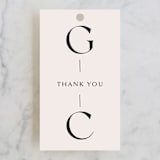 "Genevieve" - Wedding Favor Tags in Cream by Sandra Picco Design - Front