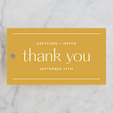 "goldfinch" - Wedding Favor Tags in Sunshine by Lindsay Stetson Thompson - Front