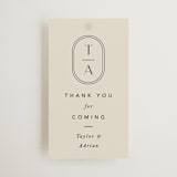 "Amara" - Wedding Favor Tags in Sand by Robert and Stella - Front