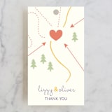 "Destination" - Wedding Favor Tags in Lilac Haze by leslie hamer - Front