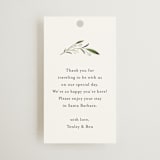 "Gentle Whisper" - Wedding Favor Tags in Cotton by Jennifer Postorino - Front