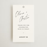 "Merge" - Wedding Favor Tags in Cloud by Pixel and Hank - Front