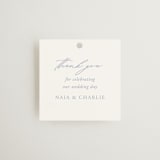 "Ocean Dreams" - Wedding Favor Tags in Pale Cerulean by Sabrin Deirani - Front