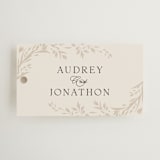 "Trailing Vines" - Wedding Favor Tags in Almond by Erin L. Wilson - Front