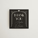 "Geometric Deco" - Wedding Favor Tags in Midnight by GeekInk Design - Front