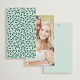 "Tropical Crest" - Wedding Favor Tags in Papaya by Susan Moyal - Back of Card Options