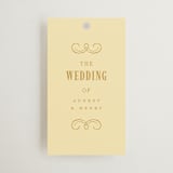 "Vintage Label" - Wedding Favor Tags in Butter by Nazia Hyder - Front