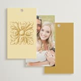 "Vintage Label" - Wedding Favor Tags in Butter by Nazia Hyder - Back of Card Options