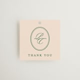 "Scripted" - Wedding Favor Tags in Emerald by Creo Study - Front