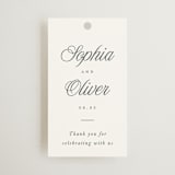 "Beautiful Day" - Wedding Favor Tags in Graphite by Leah Bisch - Front