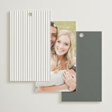 "Beautiful Day" - Wedding Favor Tags in Graphite by Leah Bisch - Back of Card Options