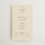 "The Swan" - Wedding Favor Tags in Buttercream by Helena Vitto - Front