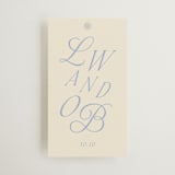 "Luxe" - Wedding Favor Tags in Ocean by Baumbirdy - Front