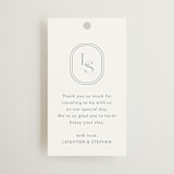 "Leighton" - Wedding Favor Tags in Lakeshore Blue by Jennifer Postorino - Front