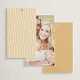 "French Whimsy Script" - Wedding Favor Tags in Champagne by Wallace Design Co. - Back of Card Options