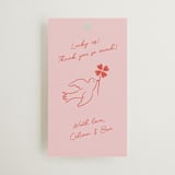"The Bird Song" - Wedding Favor Tags in Peach by Helena Vitto - Front