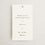 "Tuscany" - Wedding Favor Tags in Ink by Blustery August - Front