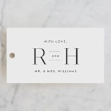 "Beloved" - Wedding Favor Tags in Mist by Design Lotus - Front