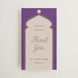 "Whole New World from Disney's Aladdin" - Wedding Favor Tags in Aubergine by Creo Study - Front
