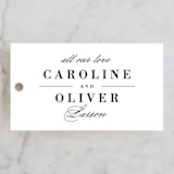 "At Last" - Wedding Favor Tags in Onyx by Lauren Chism - Front