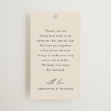 "Love Story" - Wedding Favor Tags in Mocha by Jennifer Postorino - Front