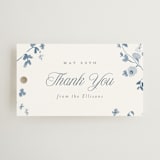 "Wildflower Corners" - Wedding Favor Tags in Bluebell by Everett Paper Goods - Front
