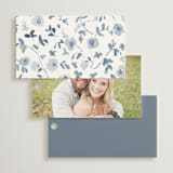 "Wildflower Corners" - Wedding Favor Tags in Bluebell by Everett Paper Goods - Back of Card Options