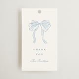 "Bow Frame" - Wedding Favor Tags in Lagoon by Leah Bisch - Front