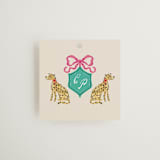 "Whimsical Hand Illustrated Crest" - Wedding Favor Tags in Peony by Jackie Crawford - Front